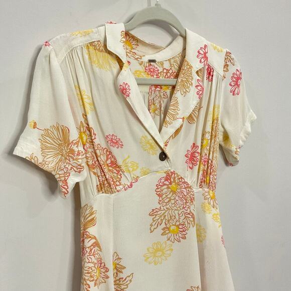 Free People Hawaii Mini Dress Floral Size XS - Picture 4 of 9